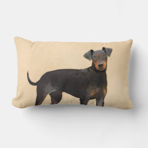 Manchester Terrier Painting Original Animal Art Lumbar Pillow