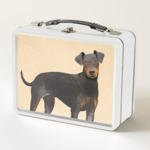 Manchester Terrier Painting Original Animal Art Metal Lunch Box