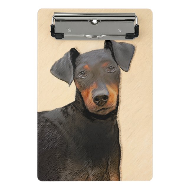 Manchester Terrier Painting Original Animal Art Mini Clipboard (Front)