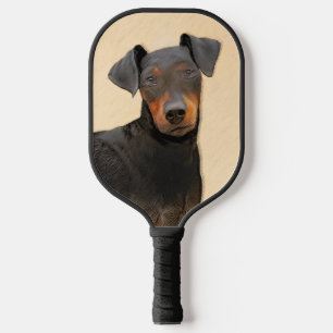 Manchester Terrier Painting Original Animal Art Pickleball Paddle