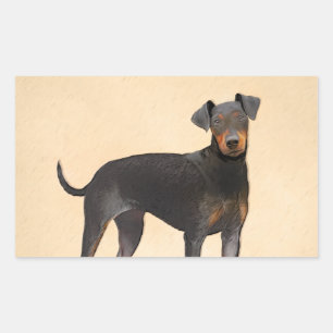 Manchester Terrier Painting Original Animal Art Sticker