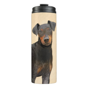 Manchester Terrier Painting Original Animal Art Thermal Tumbler