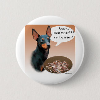 Manchester Terrier Turkey 2 Inch Round Button