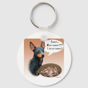Manchester Terrier Turkey Keychain