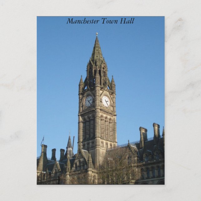 Manchester Town Hall Postcard (Front)