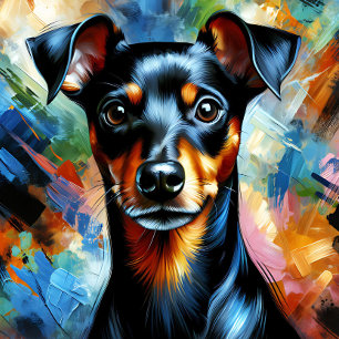 Manchester Toy Terrier Dog Acrylic Print Colourful Jigsaw Puzzle