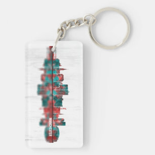 Manchester USA Skyline Keychain