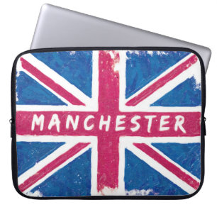 Manchester - Vintage British Union Jack Flag Laptop Sleeve