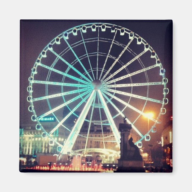 Manchester Wheel Magnet (Front)
