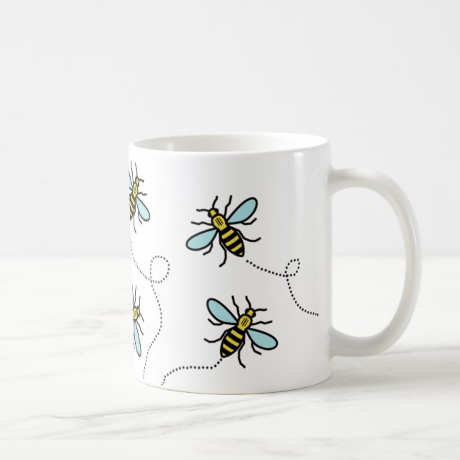 Manchester Worker Bee Classic White Mug (Right)