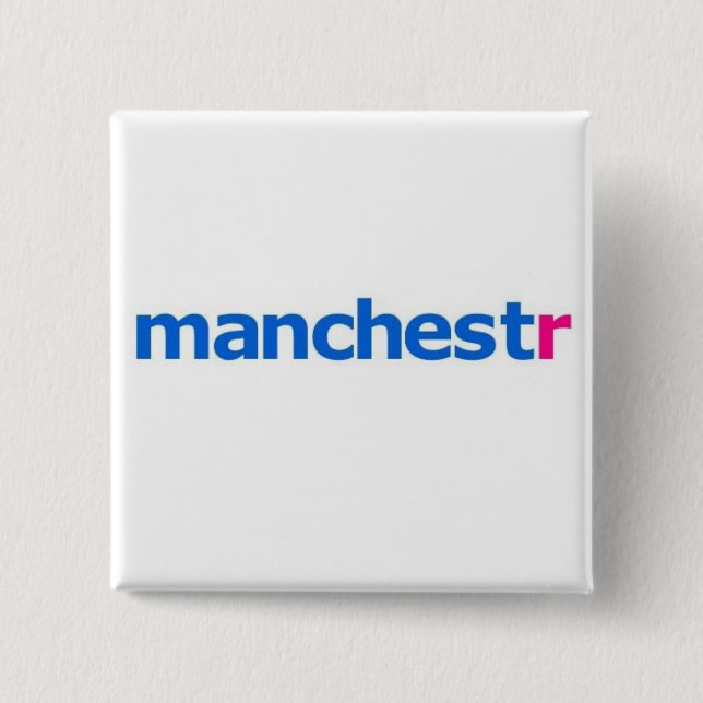 manchestr flickr 2 inch square button (Front)