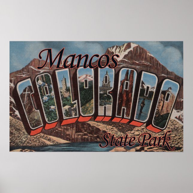 Mancos State Park, Colorado - Large Letter Scene Poster (Front)