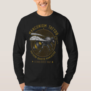 Mancunium Tattoo Manchester Worker Bee Tattoo Stud T-Shirt