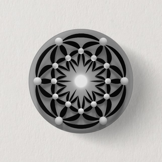 Mandala 1 Inch Round Button (Front)