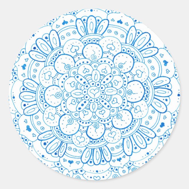 Mandala 1 Round Stickers (Front)