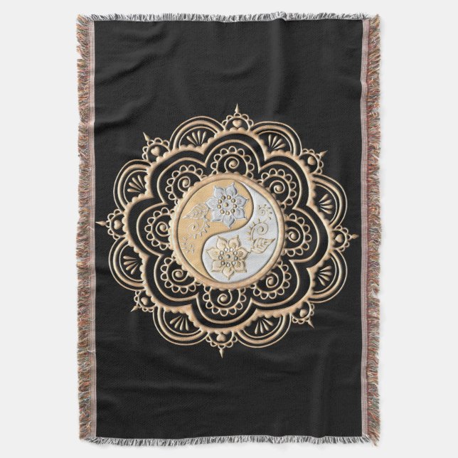 Mandala 1  throw blanket (Front Vertical)