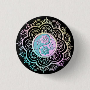 Mandala 3 1 inch round button