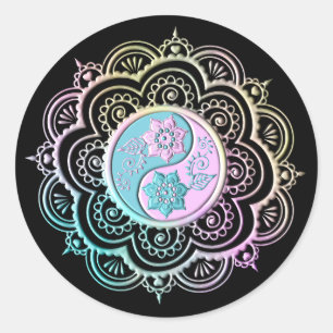 Mandala 3 classic round sticker