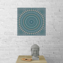 Mandala 4 Faux Wrapped Canvas Print