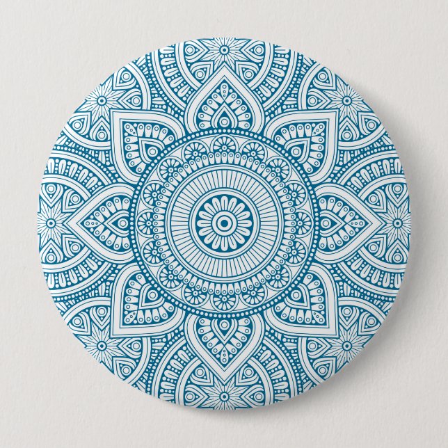 Mandala 4 Inch Round Button (Front)