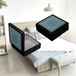 Mandala 4 Wooden Jewellery Keepsake Box<br><div class="desc">A pretty blue and green mandala,  digitally created. A perfect mandala pattern design for adults and kids on many trendy products!</div>