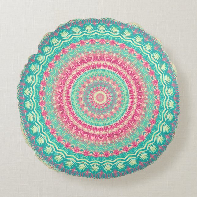 Mandala 56 round pillow (Front)