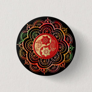 Mandala 6 1 inch round button