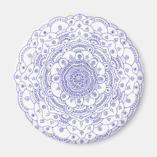 Mandala 6 Magnet rond