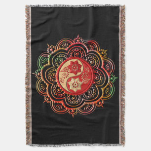 Mandala 6 throw blanket