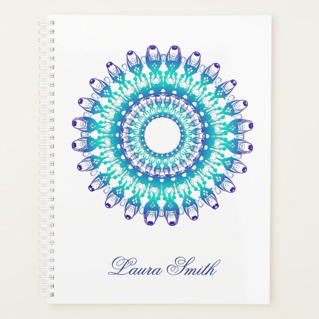 Mandala à fleurs ethniques. (Devant)
