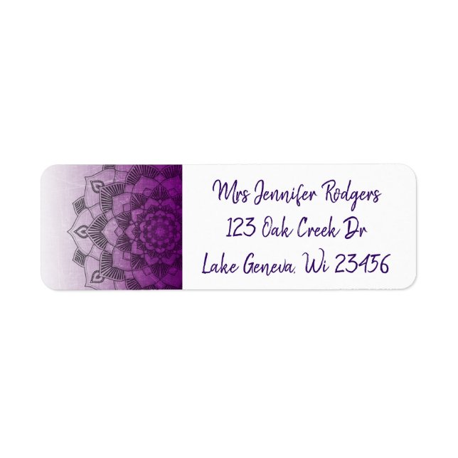 Mandala Abstrait Violet (Devant)