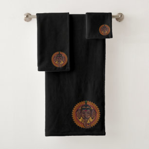 Mandala Adorable Elephant Metallizer Bath Towel Set