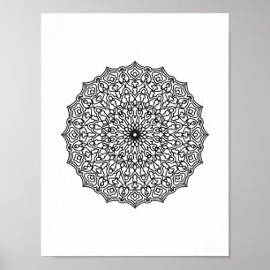 Mandala  Adult Colouring Doodle Colour This Poster