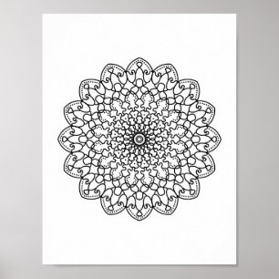 Mandala Adult Colouring Doodle Colour This Poster