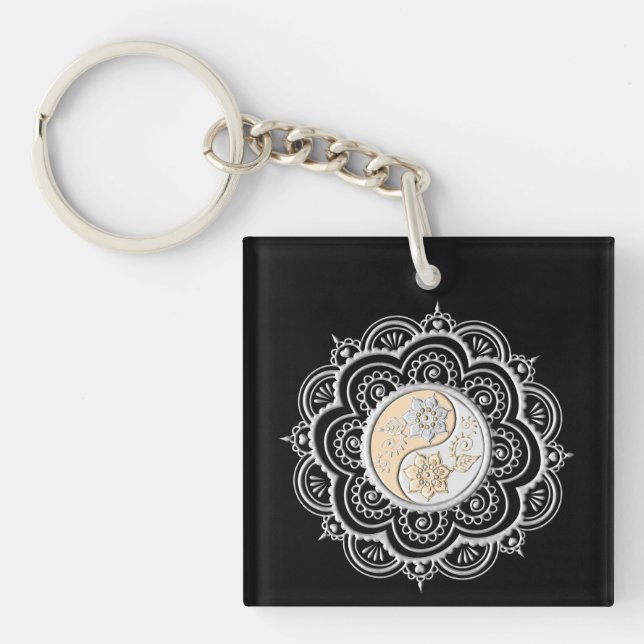 Mandala argent et or (Devant)