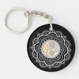 Mandala argent et or