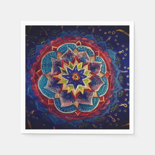Mandala Art Paper Napkins (Front)