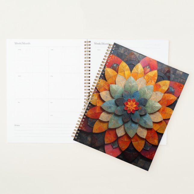 Mandala Art Textured Flower Planner (Display)