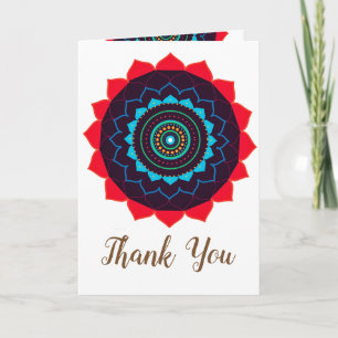 Mandala Art Thank You Wedding Card