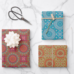 Mandala Assorted Colours Wrapping Paper Sheet