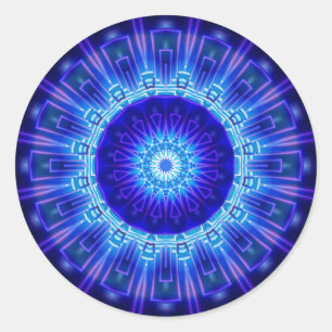 Mandala Atlantis created by Tutti Classic Round Sticker