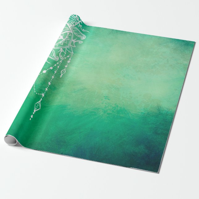 Mandala background mandala spiritual wrapping paper (Unrolled)