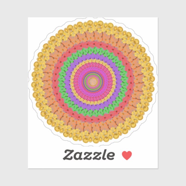 Mandala Ball yellow crochet style -  (Sheet)