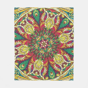 Mandala Bandana: Vintage Seamless Design. Fleece Blanket
