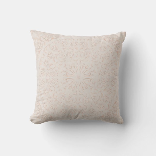 Mandala Baroque Flower Pattern Design Throw Pillow (Front)