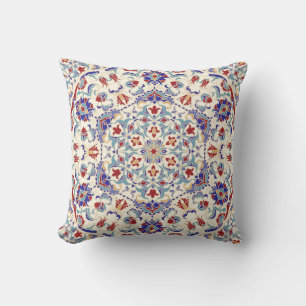 Mandala Beauty: Colorful Cultural Mosaic Throw Pillow