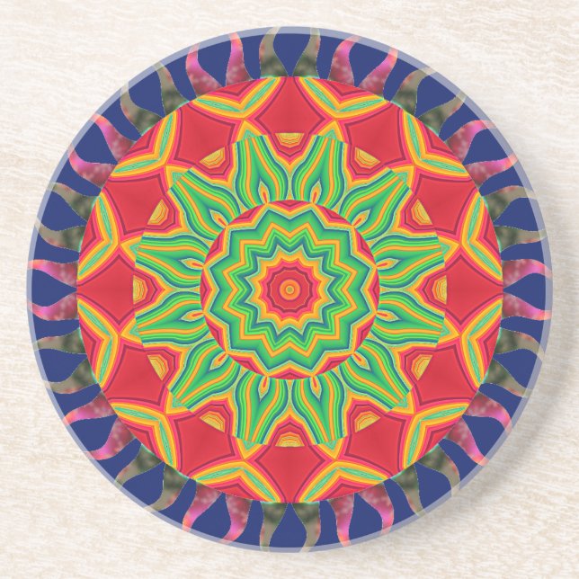 Mandala Beverage Coaster (Front)