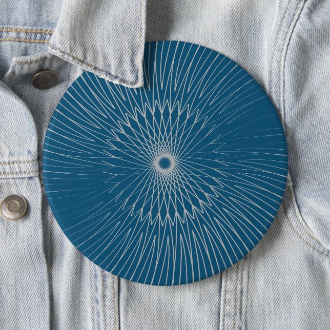 Mandala, Bicycle Wires 11 6 Inch Round Button (In Situ)