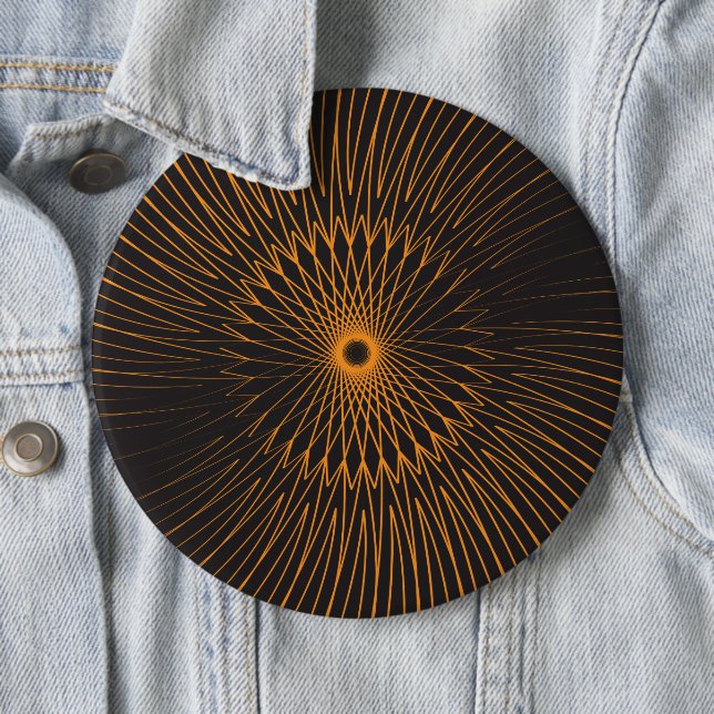 Mandala, Bicycle Wires 6 Inch Round Button (In Situ)