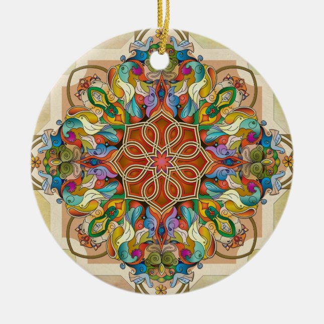 Mandala Birds Ornament (Front)